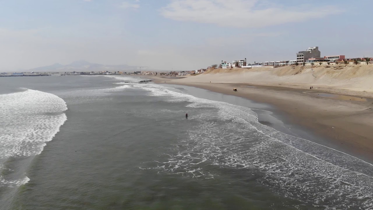 (Chicama/Puerto Malabrigo - The longest left wave in  the world! (over view with drone
