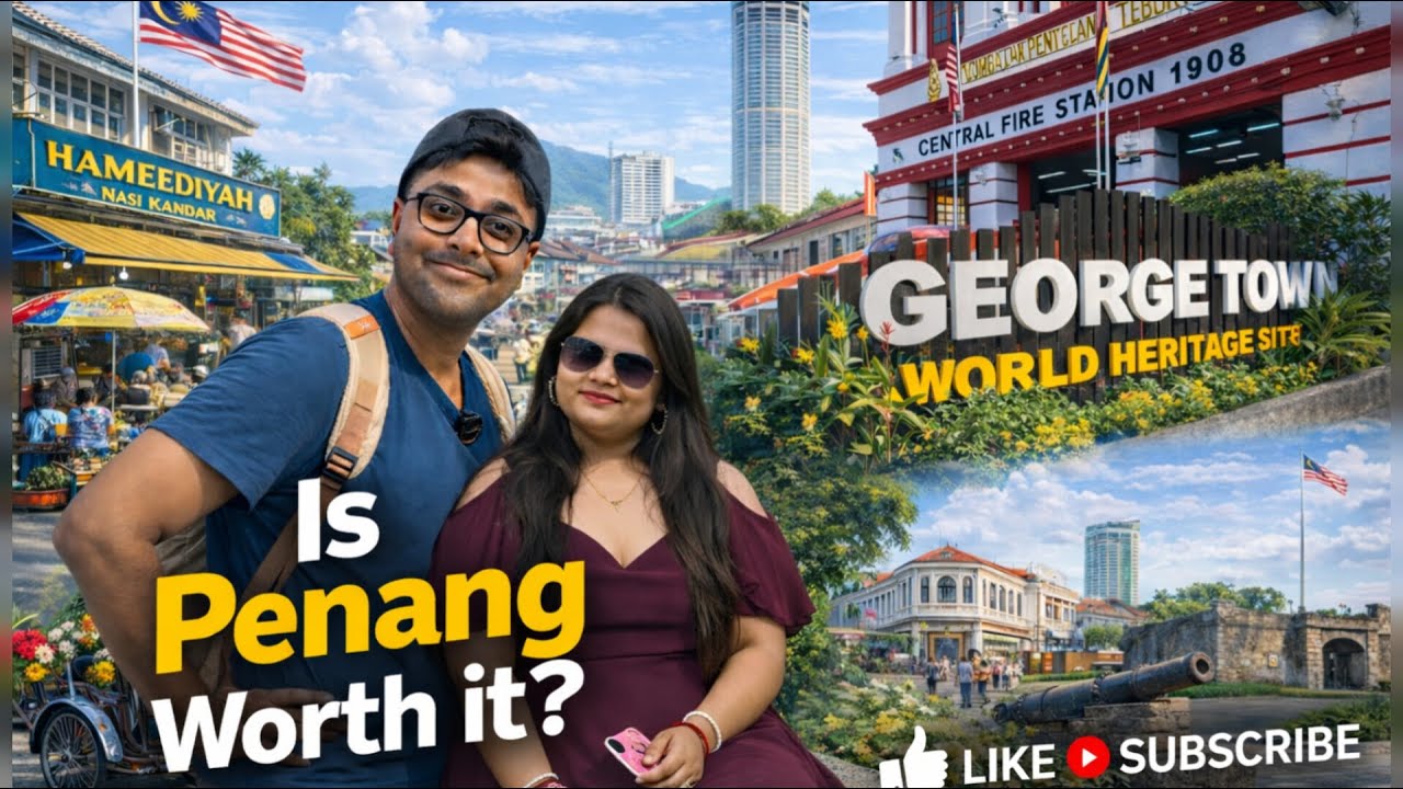 ₹1600 KL to Penang Journey ✈️ | Malaysia World Heritage Experience | Our Malaysia Series | EP 4