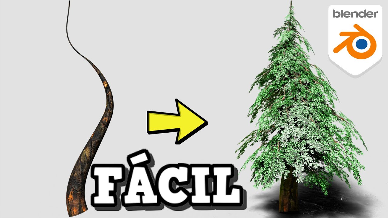 Como Fazer Uma ÁRVORE BONITA NO BLENDER 3D COM TRAÇO!