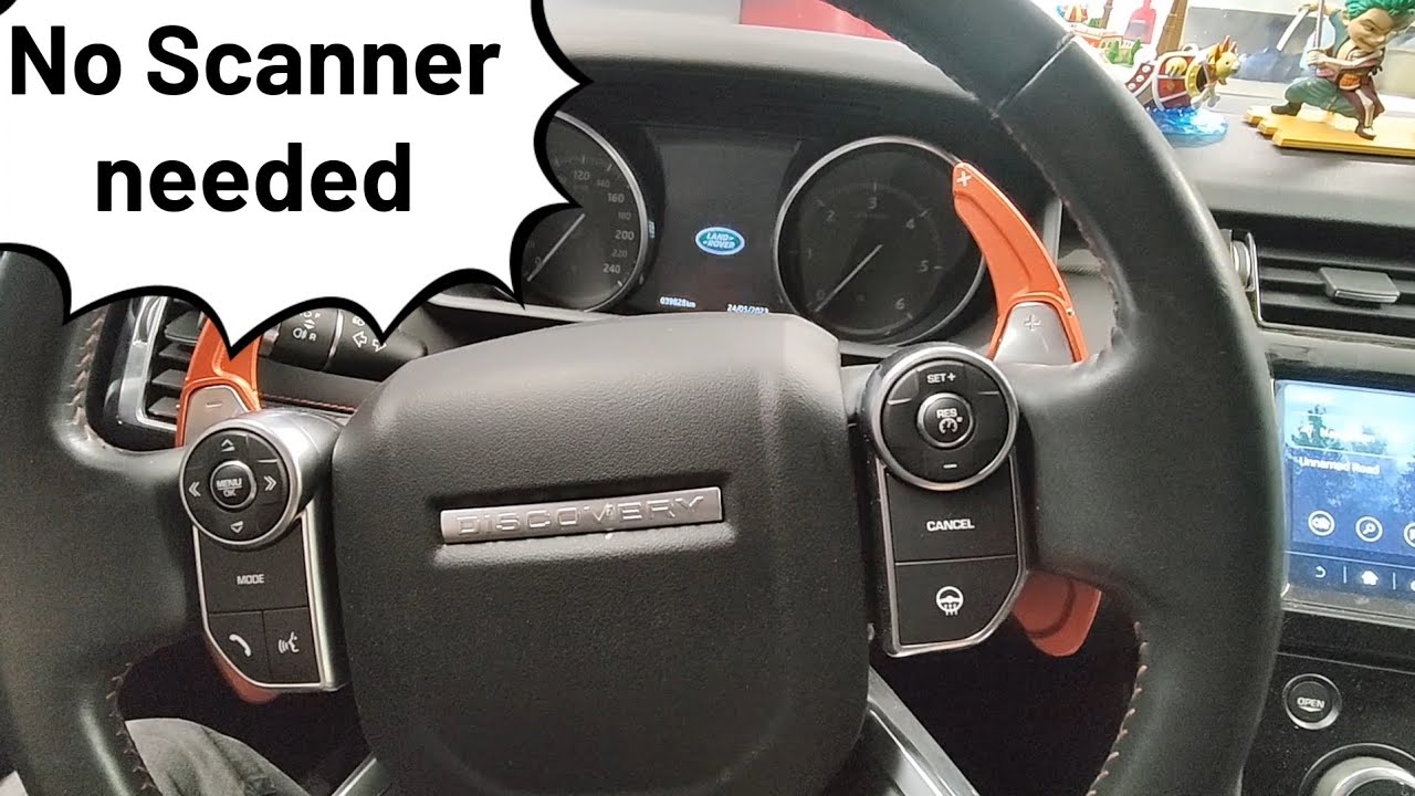 Режим обслуживания электронного стояночного тормоза Land Rover Discovery 2017 года.