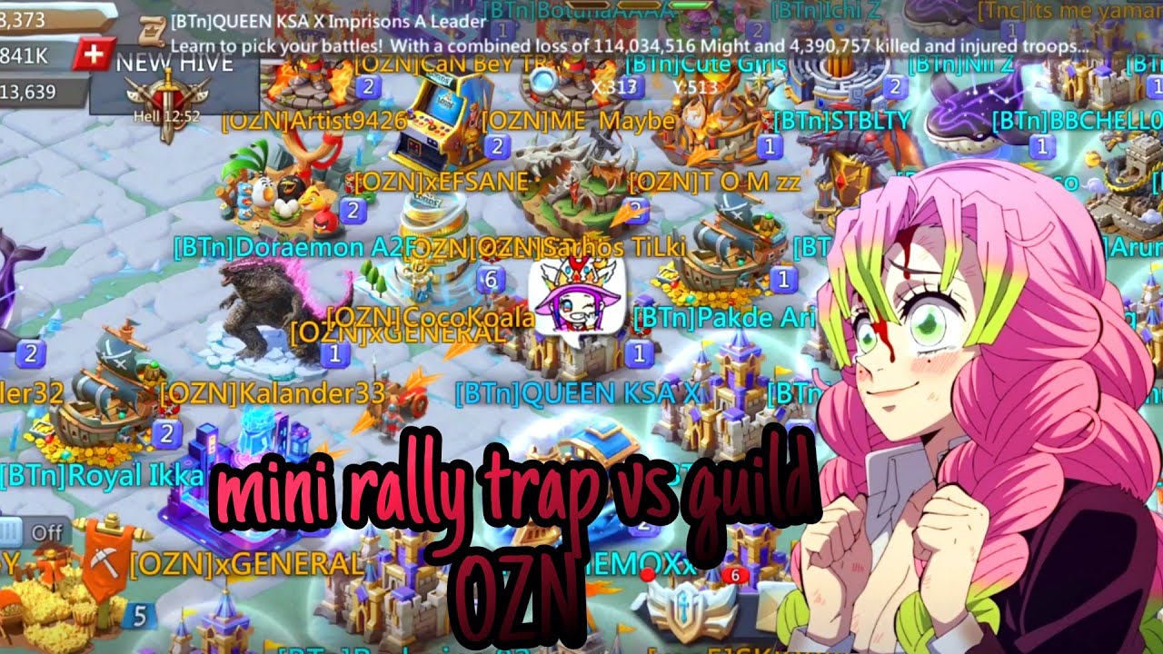 LORDS MOBILE MINI RALLY TRAP VS GUILD OZN AND COCOKOALA ZERO 