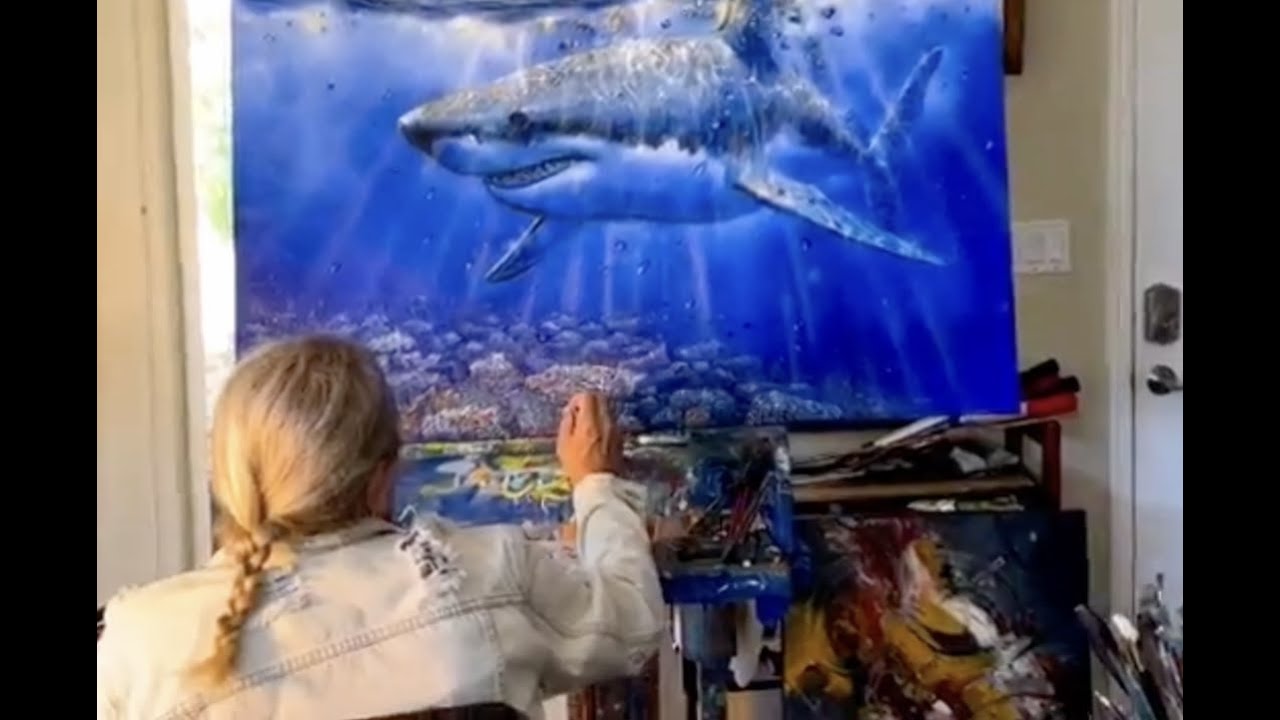 Robert Lyn Nelson Art Walk Live Painting Demo