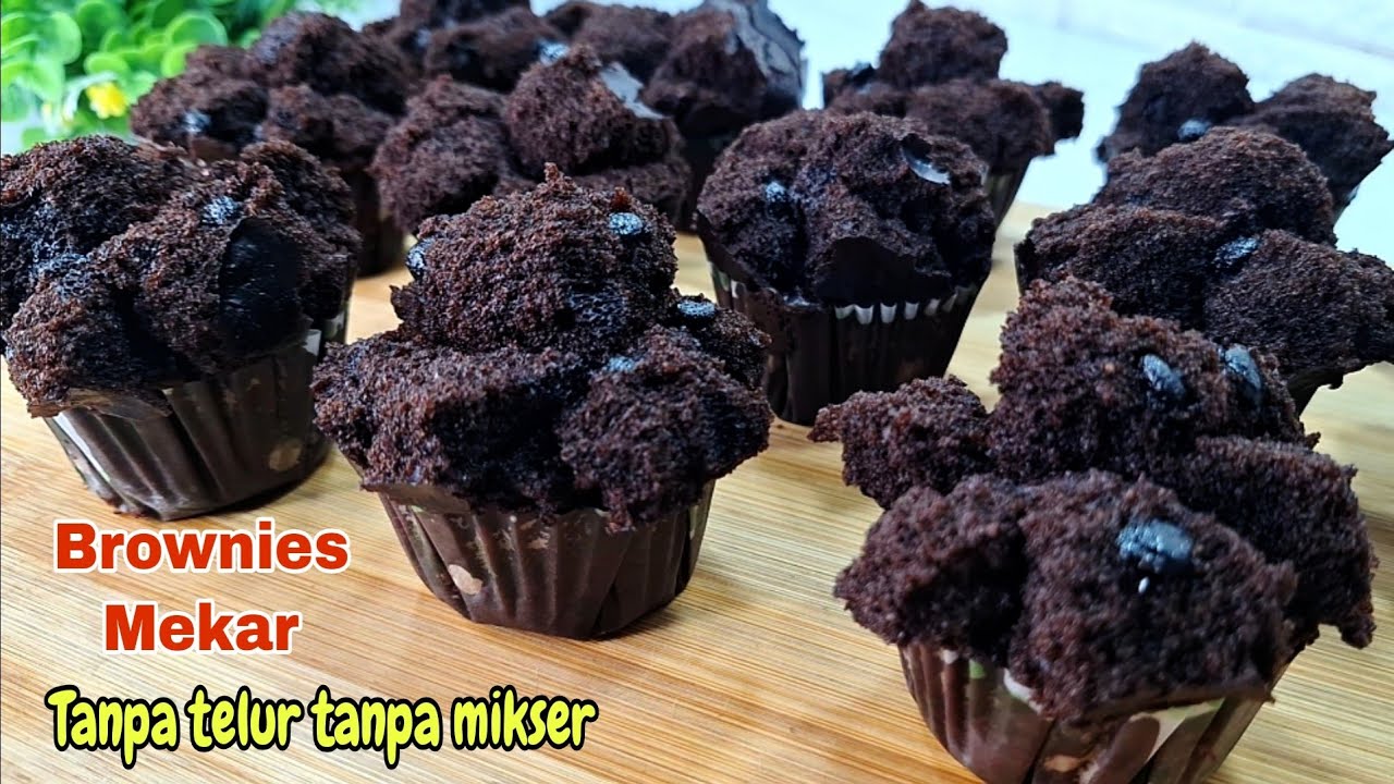BROWNIES KUKUS COKLAT TANPA TELUR DAN  TANPA MIKSER