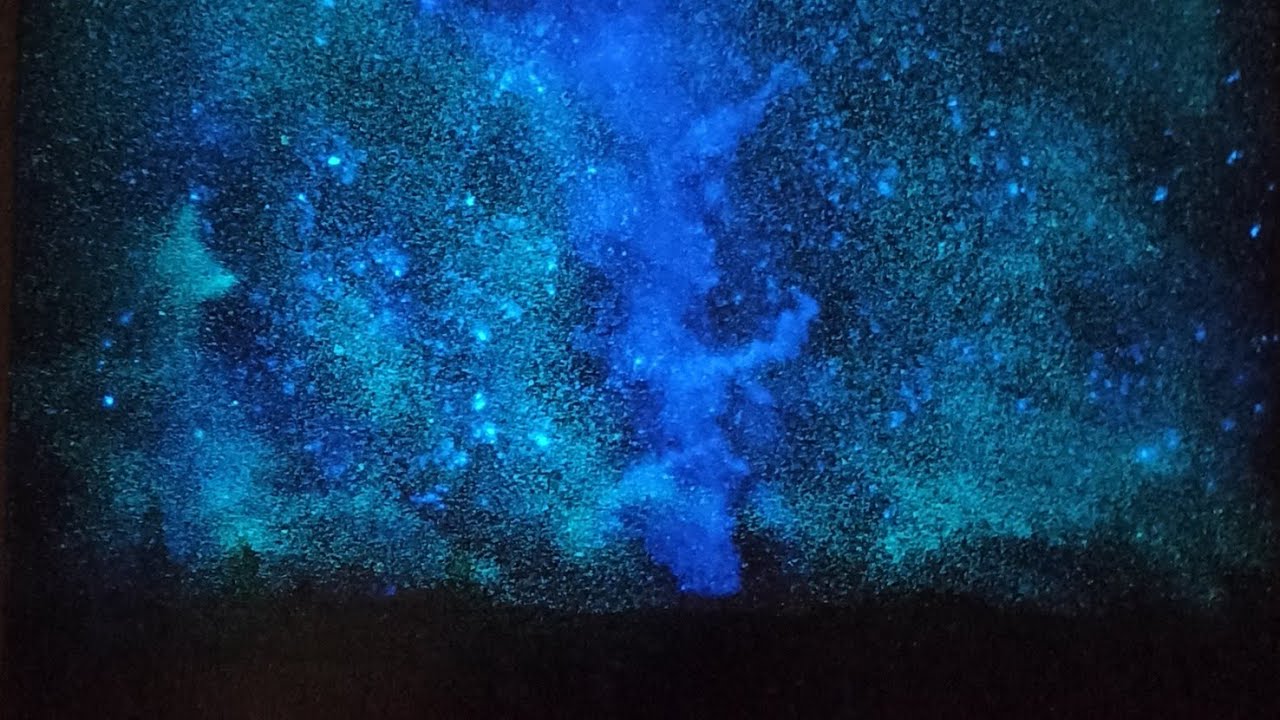 Spray Paint Art -Milky Way _Glow In The Dark- By Dimkad Art