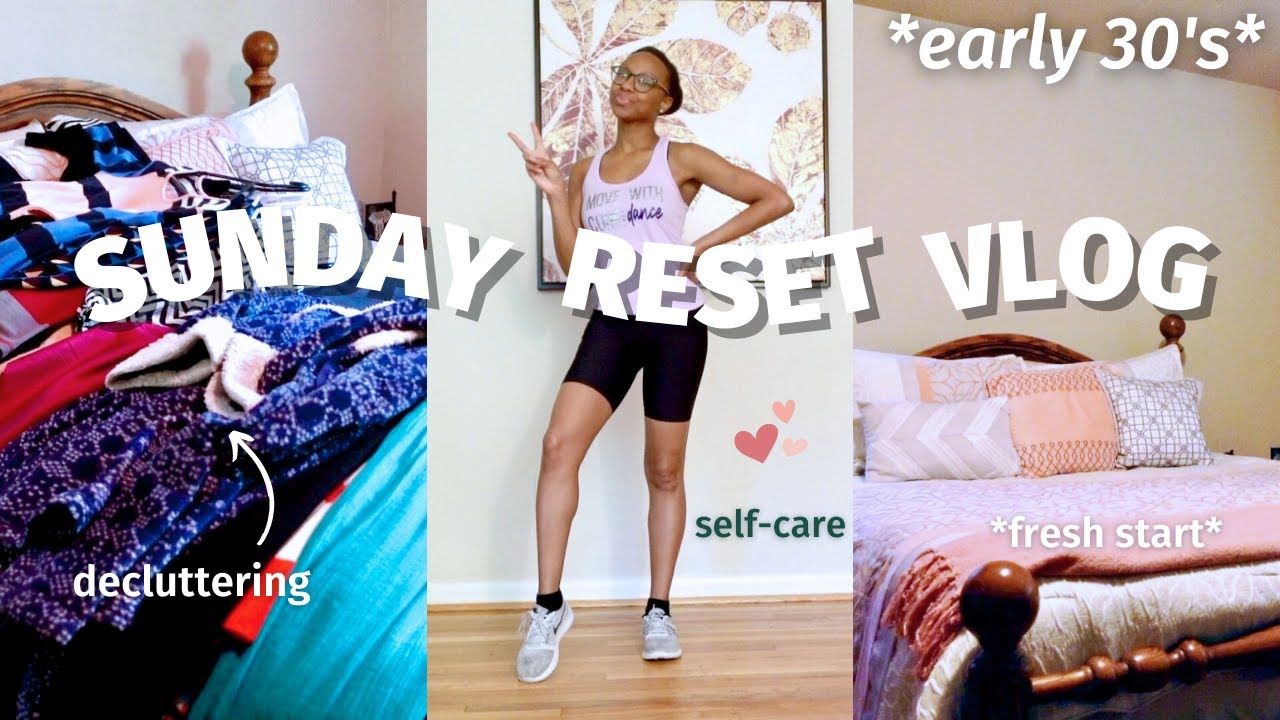 SUNDAY RESET | self-care, decluttering, cozy hobby, cooking