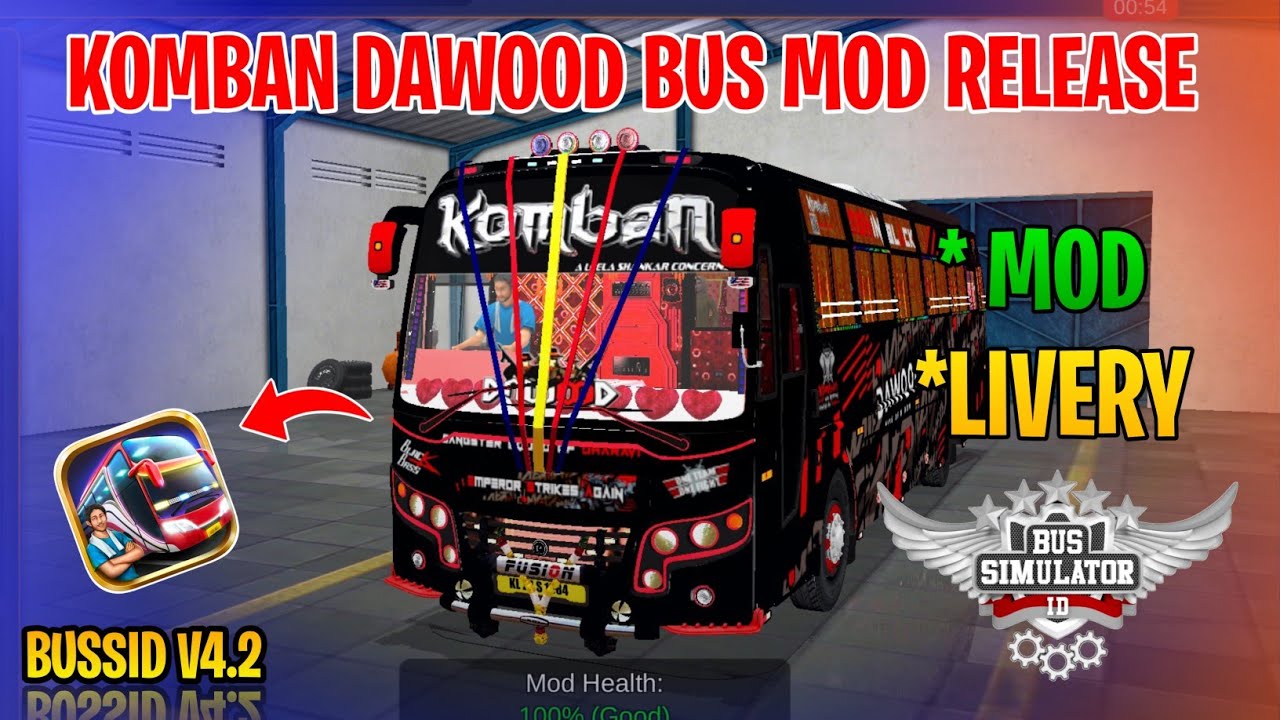 New Komban Bus Mod Tamil | Bus Simulator Indonesia | Komban Dawood Bus Livery In Bussid #komban #mod