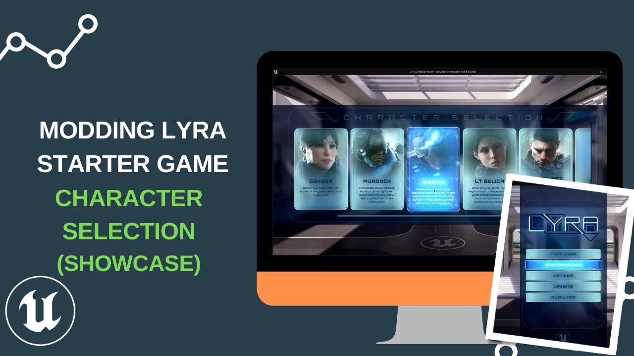 DevLog UE5 - Character Selection - Showcase (4k) - Lyra Starter Game #LyraUE5