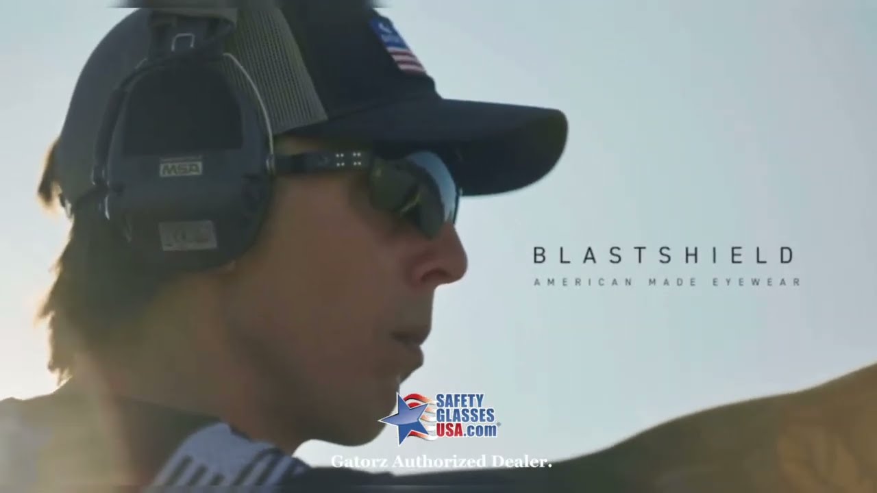Gatorz Blastshield Highlight - Ballistic Safety Glasses with Black Cerakote Frame and  Anti-Fog Lens