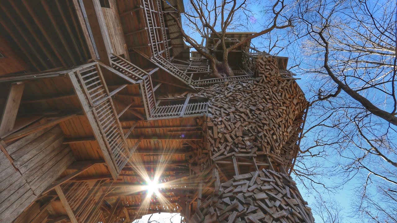ABANDONED MINISTERS TREEHOUSE, Now Burned To The Ground