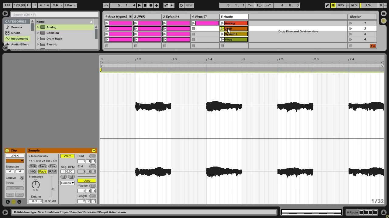 How To Make a SuperSaw (HyperSaw) In Ableton Live Analog