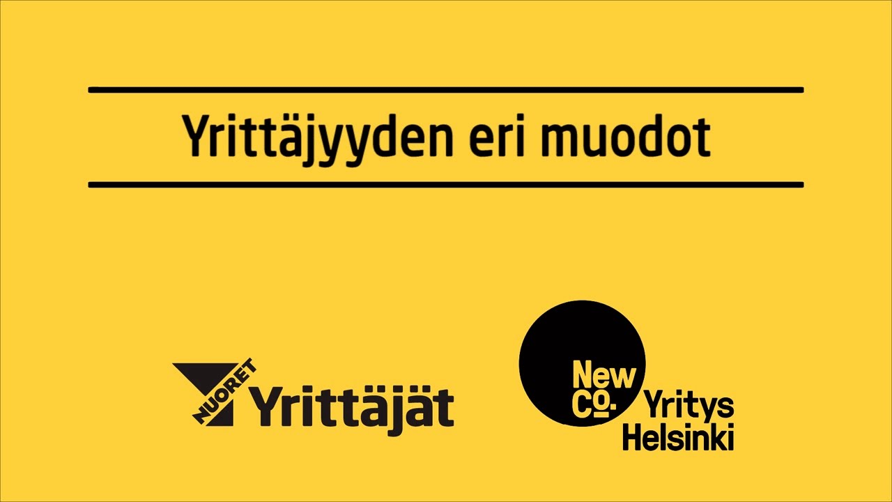 Yrittäjyyden eri muodot | Different Forms of Entrepreneurship | (LTS)