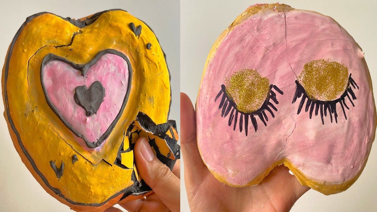 Plaster Clay Cracking & Slime ASMR Video #1094