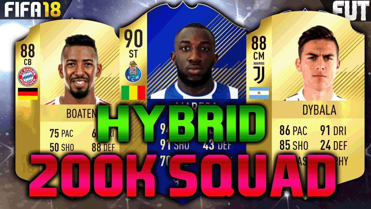 FIFA 18 150K-200K SQUAD BUILDER feat. MAREGA TOTS, DYBALA, BOATENG - 200K FUT CHAMPIONS TEAM