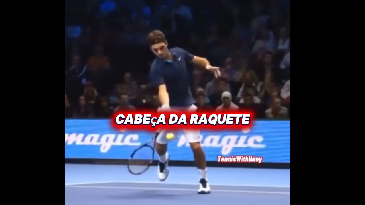 O gênio do tenis em ação.