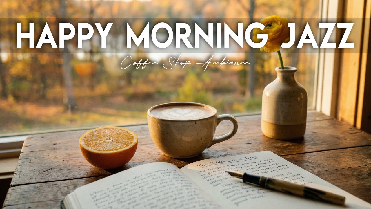 Happy Morning Jazz ☕💖 Coffee Shop Ambiance~Sweet Bossa Nova Instrumental for Cheerful Moods & Relax.