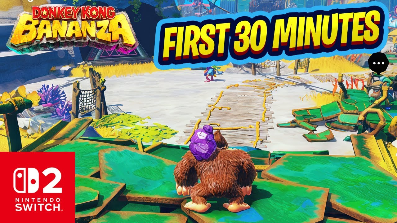 Donkey Kong Bananza Nintendo Switch 2 Gameplay - First 30 Minutes