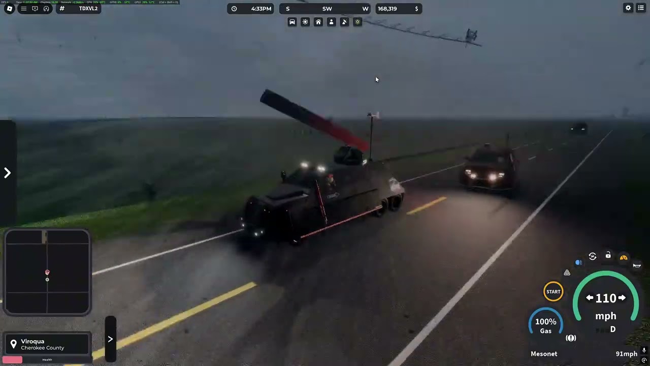 (100 Sub Special) VIOLENT 230mph+ TORNADO COLLAPSES BRIDGE ON TO TIV 2 | Roblox Twisted