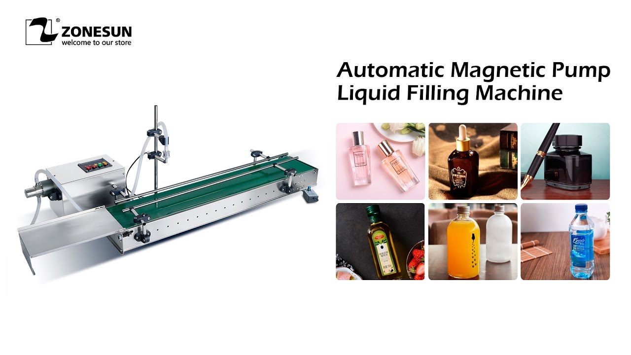 How To Use Automatic Magnetic Pump Liquid Filling Machine With Conveyor