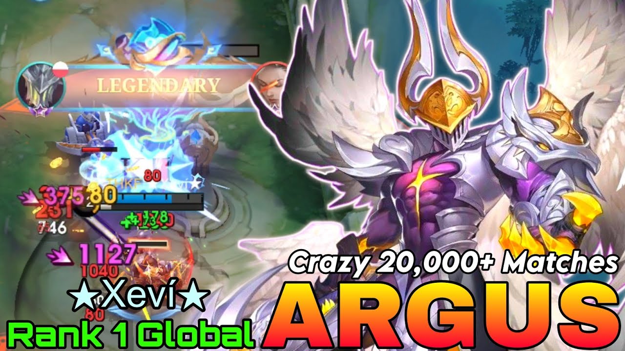 Crazy 20,000+ Matches Argus Legendary Gameplay - Top 1 Global Argus by ꧁★Xeví★꧂ - Mobile Legends