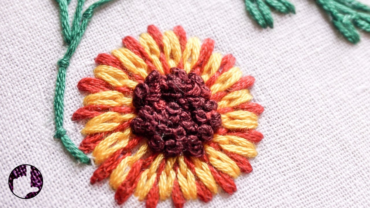 Stitching Embroidery Tutorial | Long and Short Stitch | Beautiful Flower | HandiWorks #26
