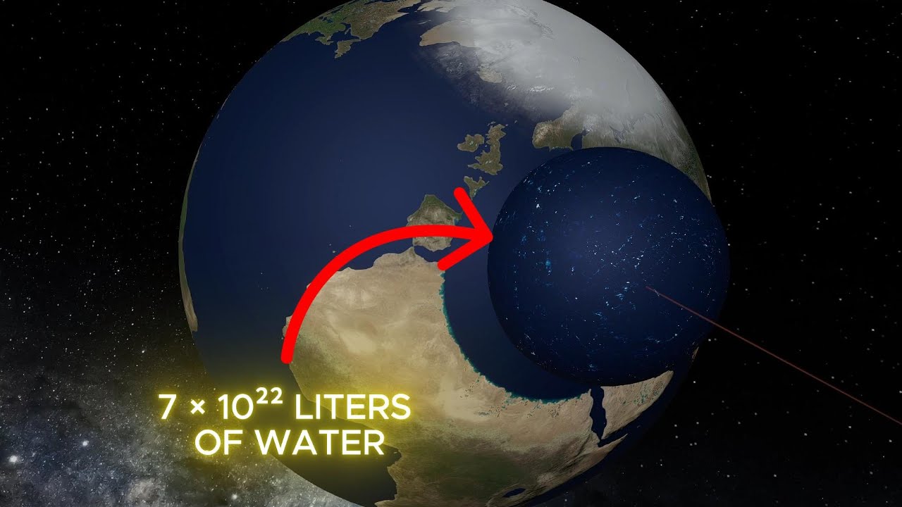 Seventy sextillion Liters of Water Collide with Earth