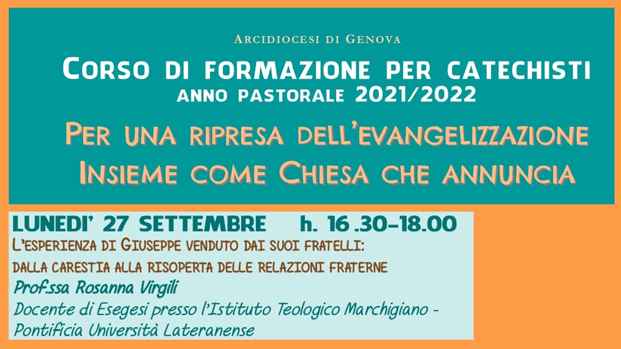 27 settembre 2021 - 3&deg; incontro del Corso di formazione per catechisti