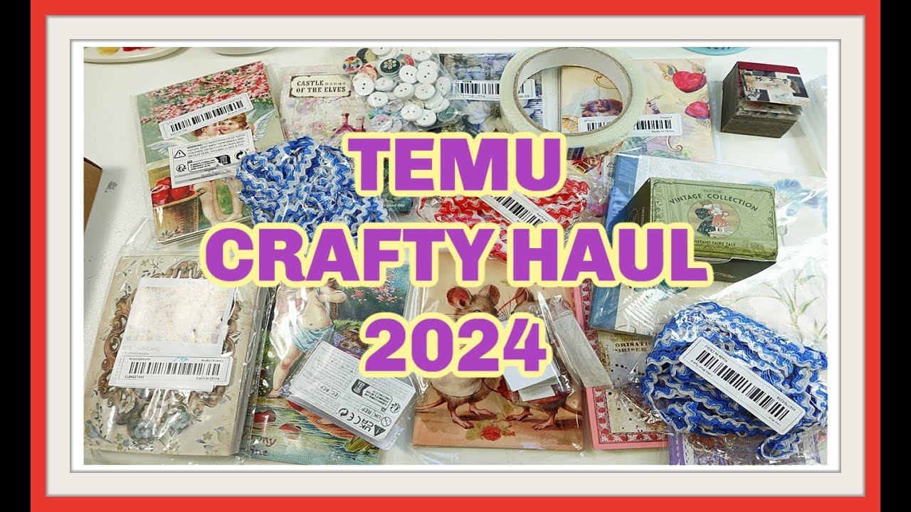 NEW 2024 TEMU CRAFTY HAUL JUNK JOURNAL, ART JOURNAL. ART AUPPLIES, PAINTING,