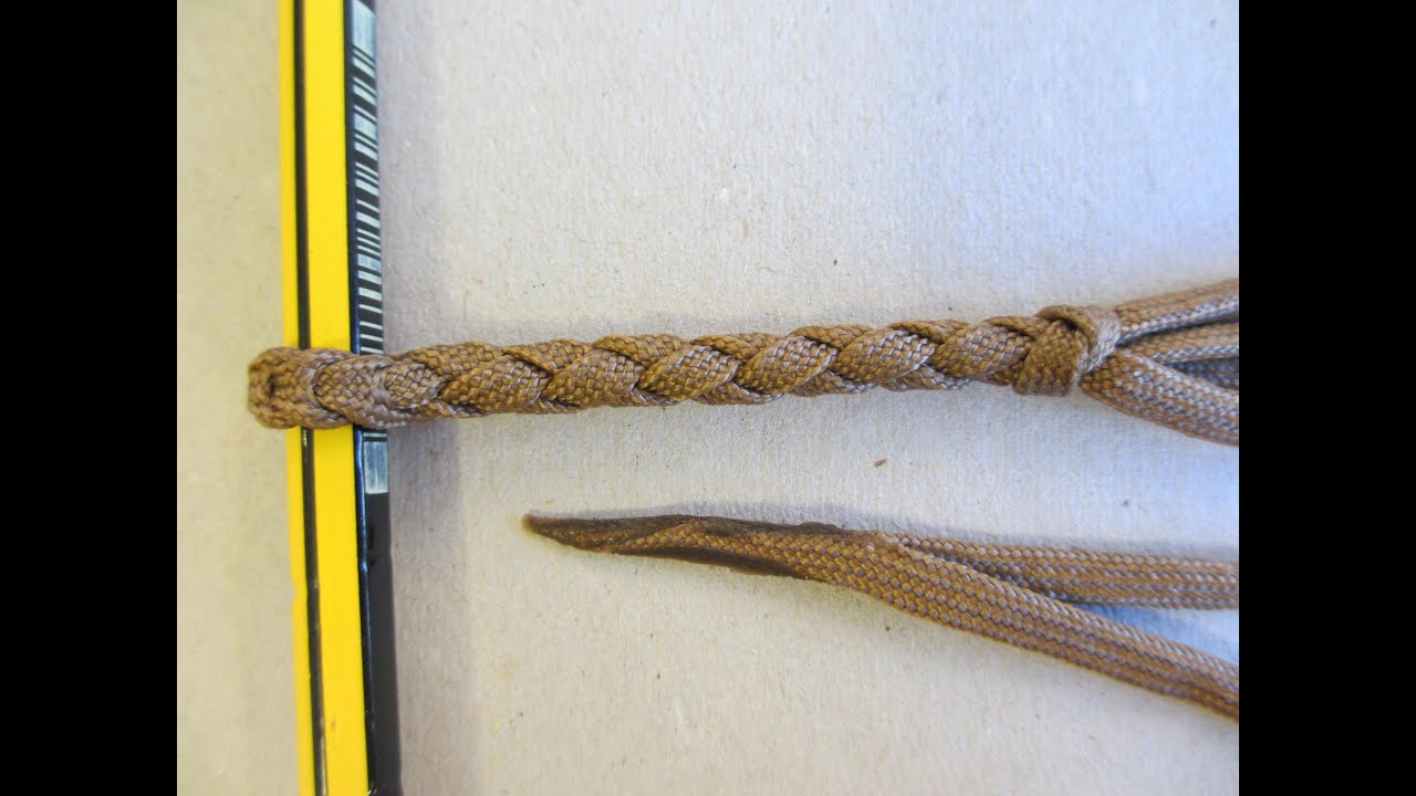 English eye/lash loop for paracord snake or signal whip - clarification.
