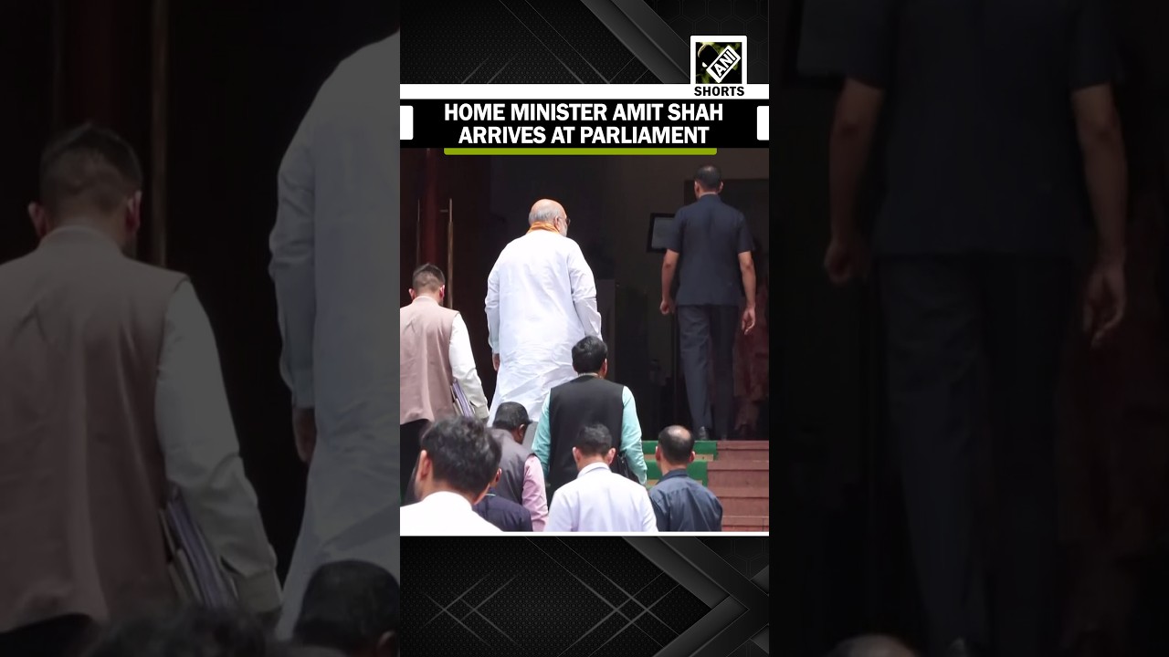 Home Minister Amit Shah arrives at Parliament amid ongoing Monsoon Session