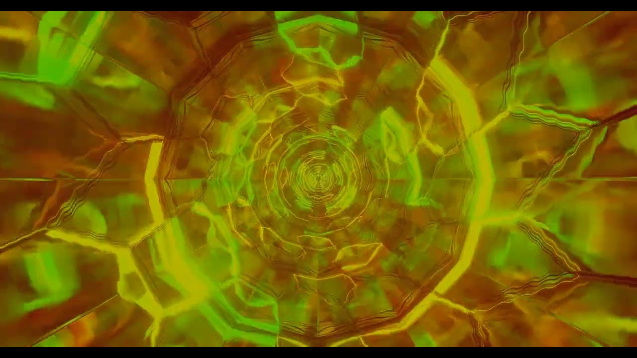 10 hours Neon Tunnel Green Gold Screensaver 4k uhd 60fps Vj Loop screensaver pc