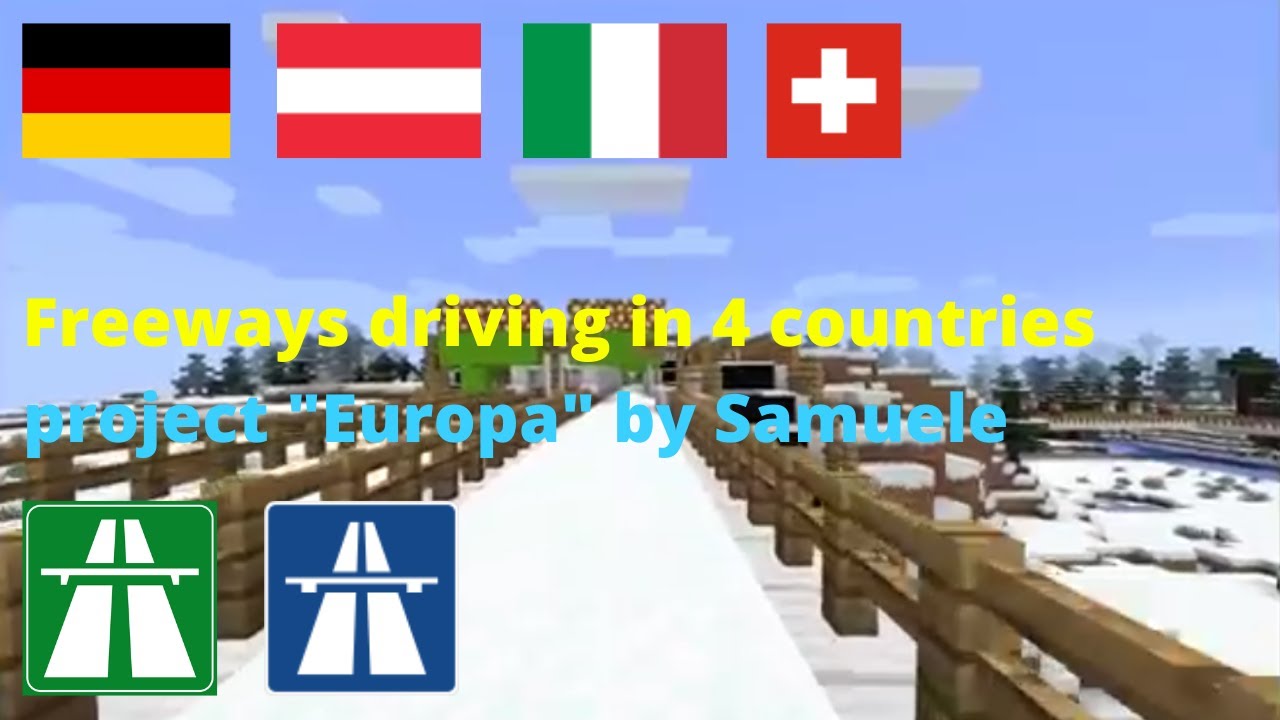 Minecraft Freeways!, вождение в 4 странах: проект «Europa» с Самуэлем Гуастамаккья.