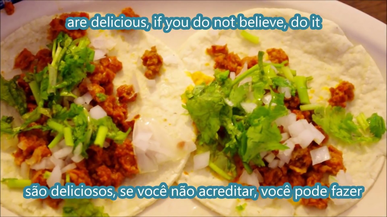 TACOS DE SOYA ADOBADA COMIDA VEGANA