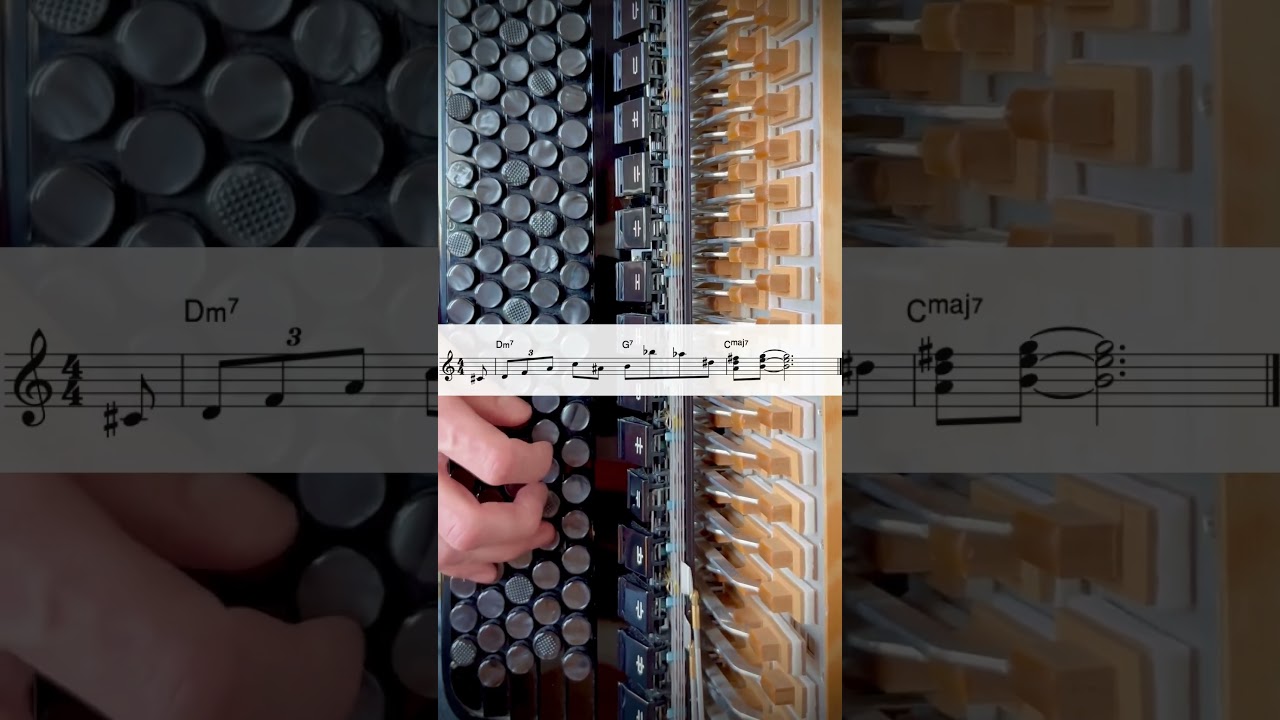 Accordion jazz lick! Play it in all 12 keys. 🎶🔥 #jazzlick #accordion #accordiontutorial