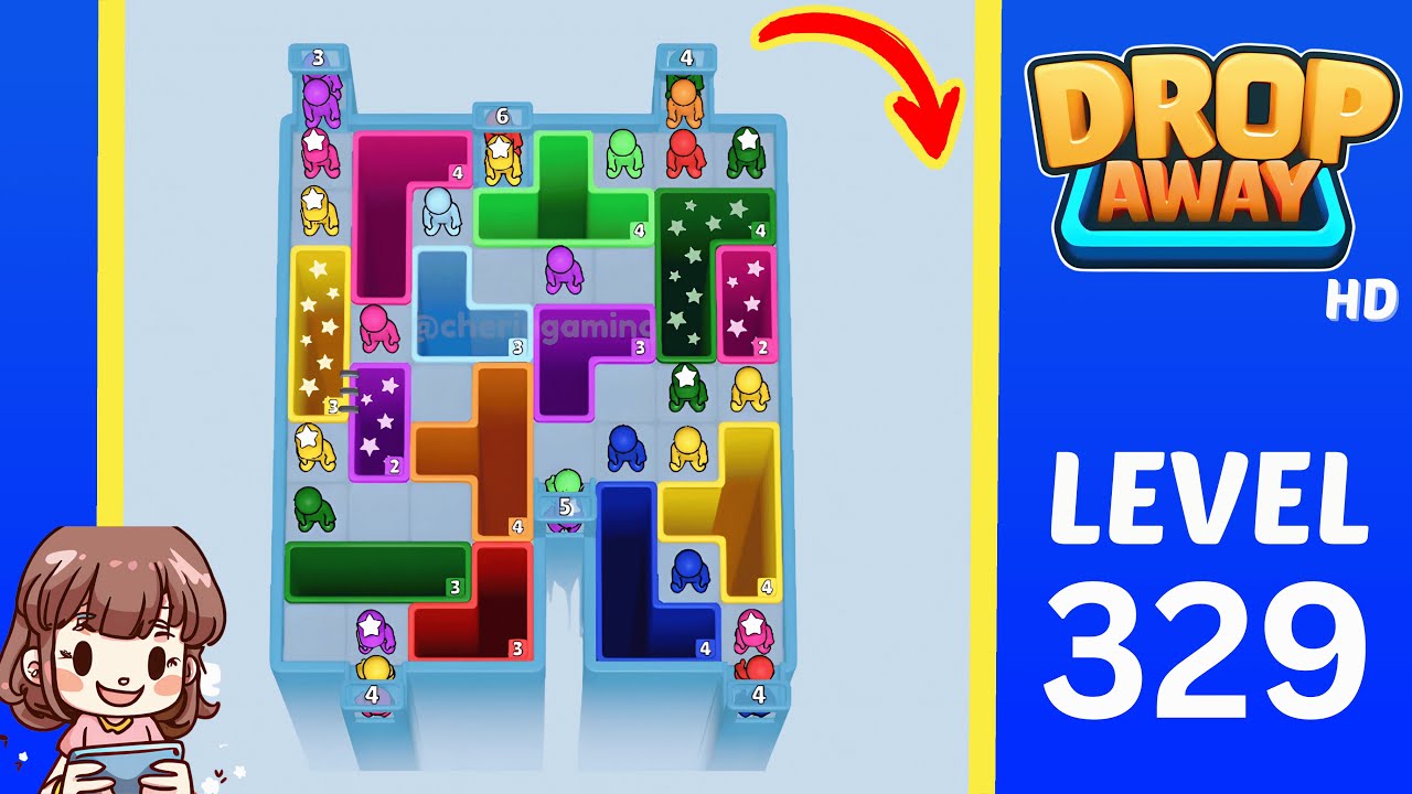 Drop Away Level 329 Solution Walkthrough