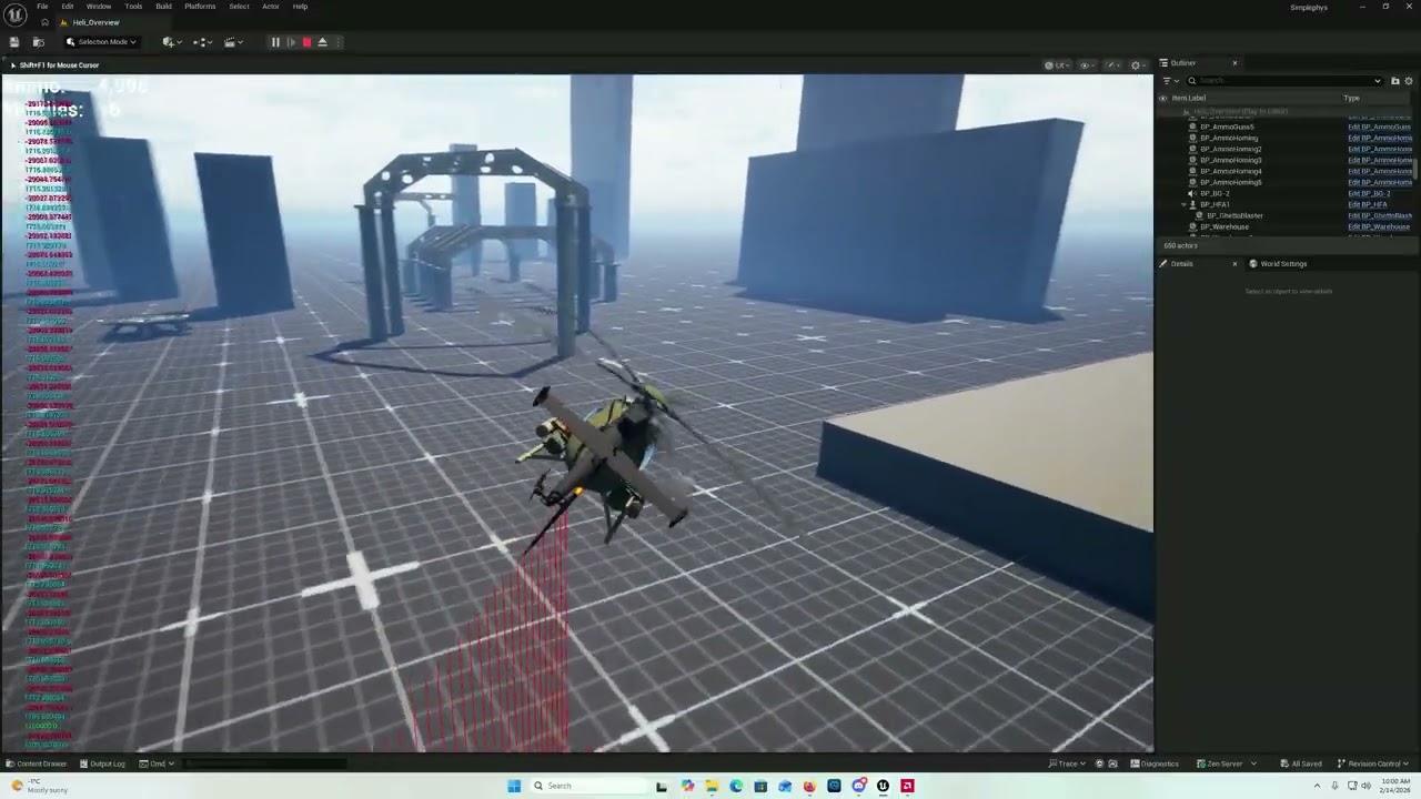Unreal 5 Helicopter, Simple Heli-Flight Start and Stop update #3