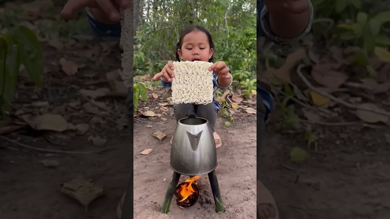 Survival Skills: Single mom show SMART ideas and USEFUL with noodles in forest #camping #bushcraf