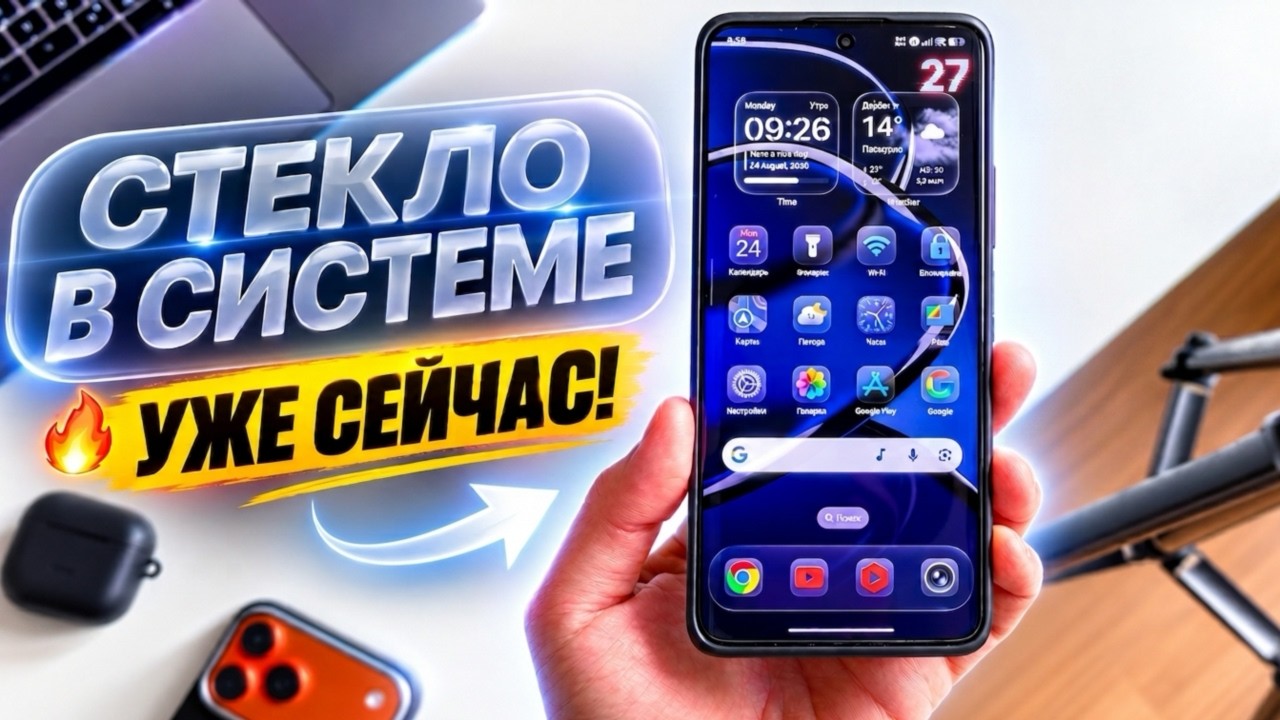 Как установить Liquid Glass на Xiaomi с HyperOS 3 уже сейчас!