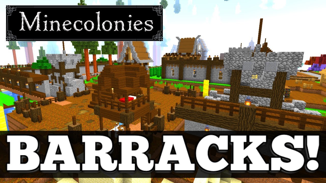 Казармы MineColonies! Создайте армию! Защитите свой город! #16