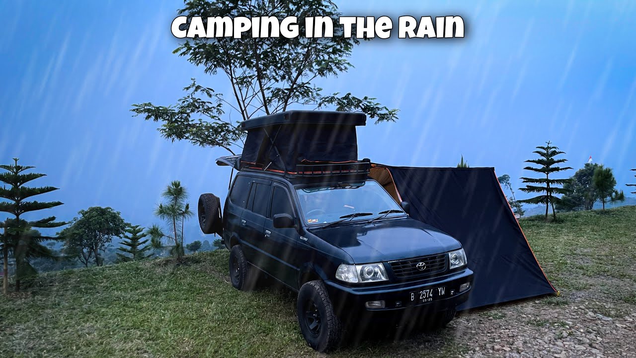 Camping Sendirian bersama bayi 1 tahun hujan sepanjang malam menggunakan campervan