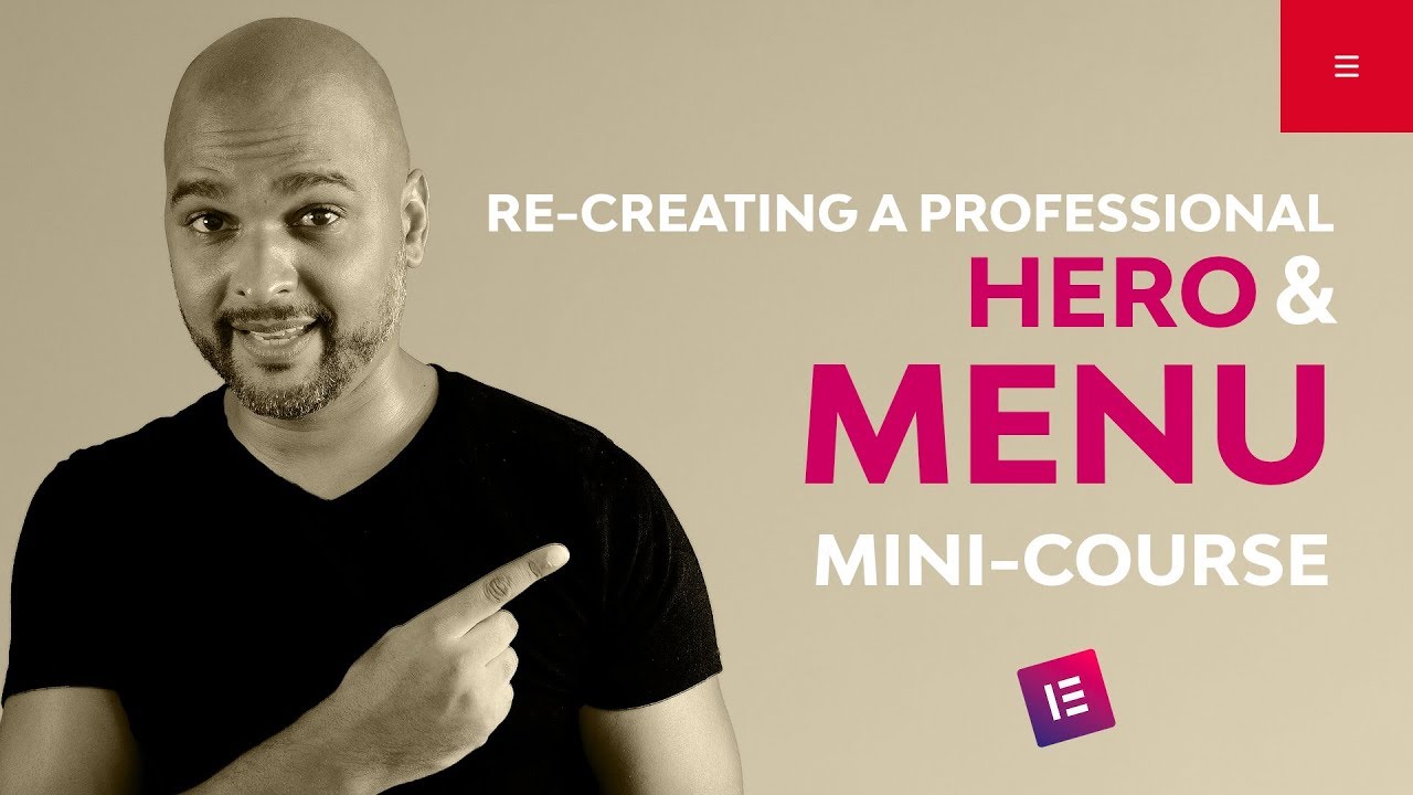 Professional Website Creation - re-creating a Site Of The Day nominee Menu & Hero section