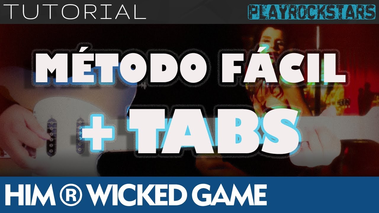 como tocar WICKED GAME en guitarra HIM ⭐️ TUTORIAL / ACORDES / SOLO / RITMO / TABS