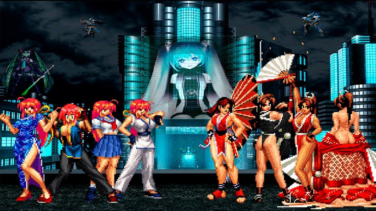KOF Mugen Kung Fu Girl Team VS Mai Team