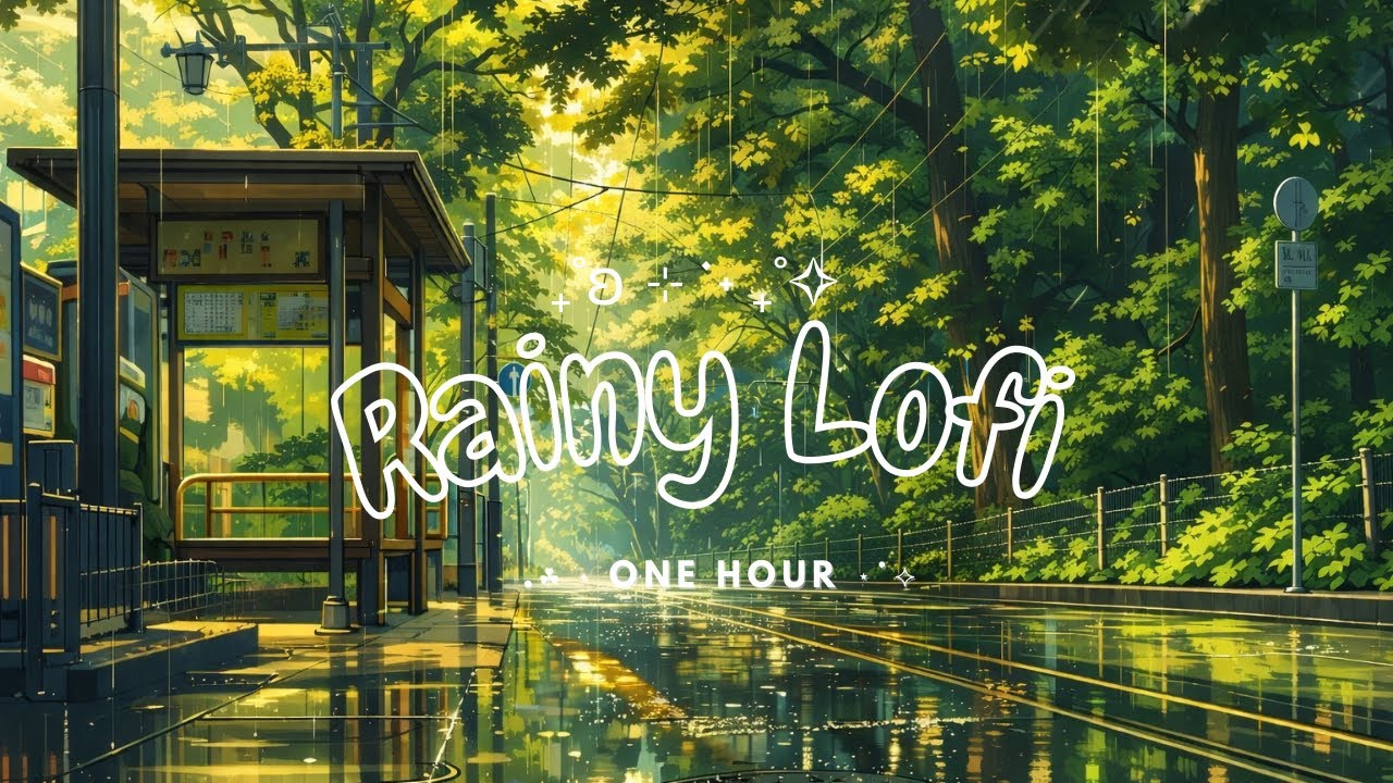 ‧₊˚ ⋅🌿🌱 Rain Sounds for Studying, Sleeping, and Relaxing. Cozy Lofi Beats and Rain Ambience 1 Hour.
