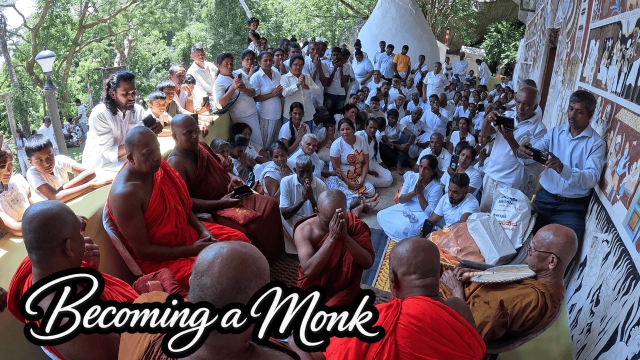 The Powerful Moment a Man Becomes a Buddhist Monk