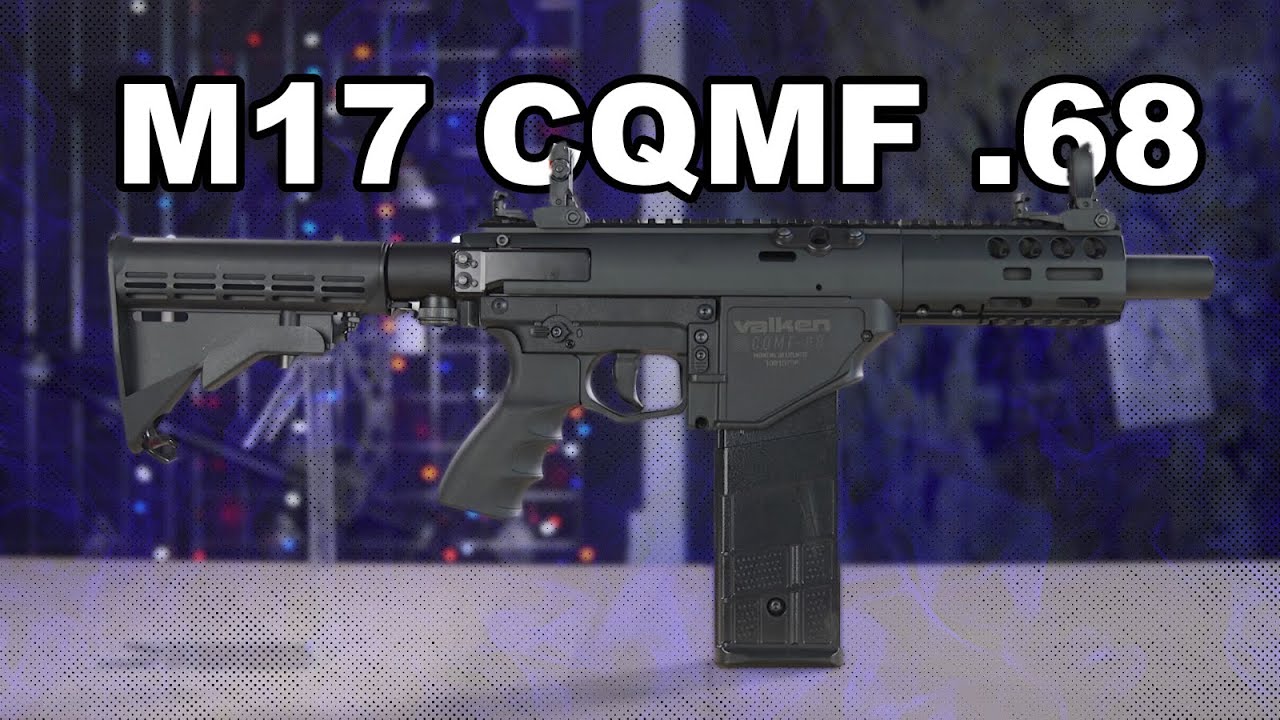 Valken CQMF M17 .68 Paintball Gun shooting and review