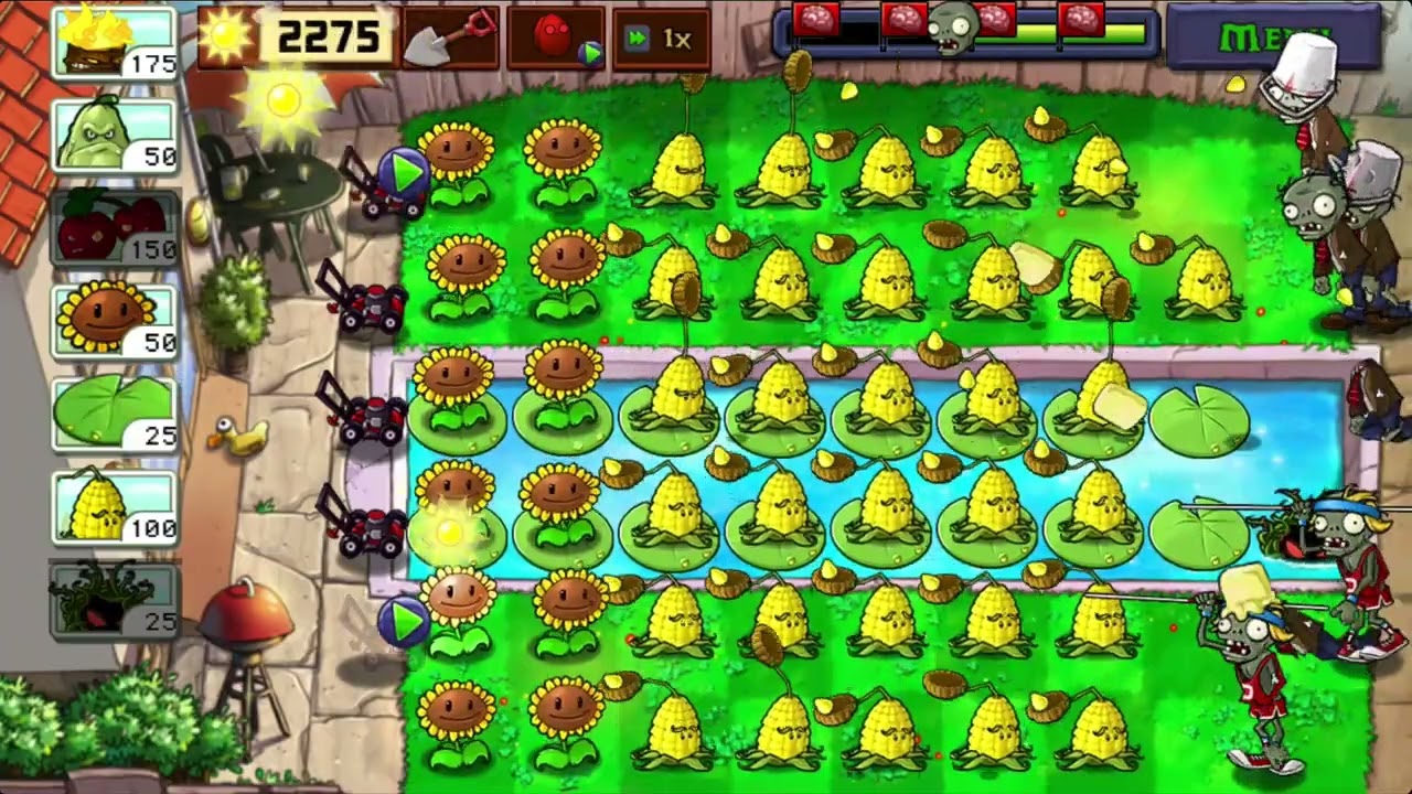 ADVENTURE2 POOL Level 4💥PLANTS VS ZOMBIES💥#game #pvz 