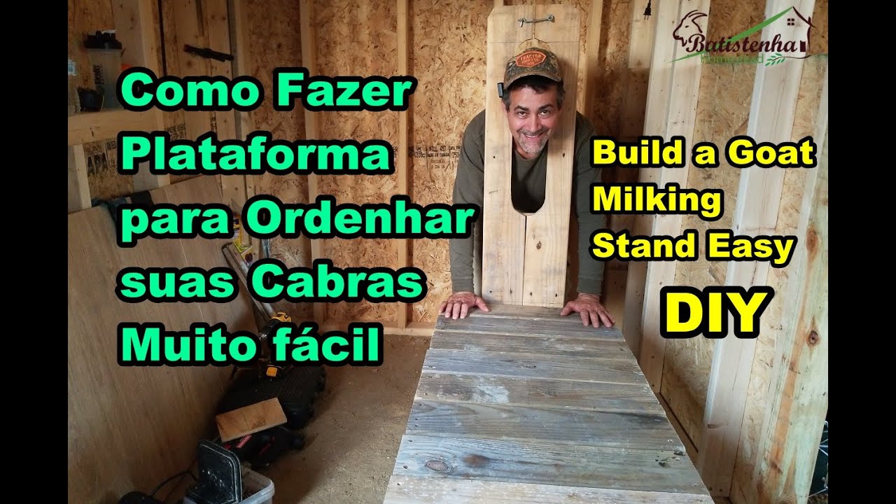 Como Fazer Plataforma para Ordenhar Cabras - Muito Facil / How to Build a Goat Milking Stand Easy
