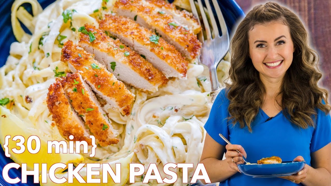 Сливочная лимонная куриная паста + супер легкий соус