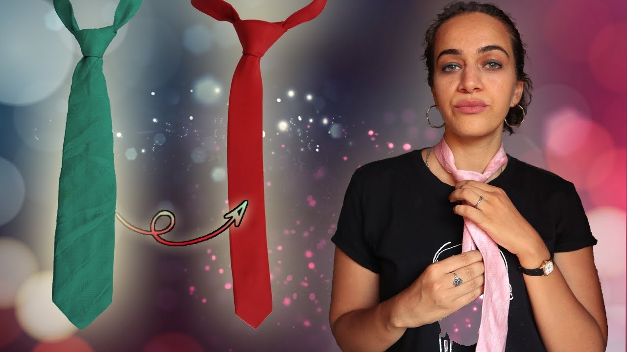 طريقة ربط الكرافات + تحويلها من عادية ل slim (بدون ماكينة خياطة)