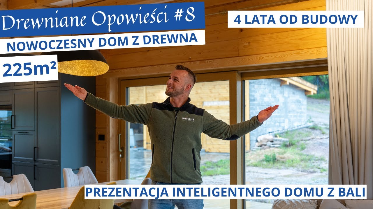 🏡 Inteligentny i nowoczesny dom z bali | Milicz dw7 | 4 lata po budowie  - Drewniane Opowieści #8 🔥